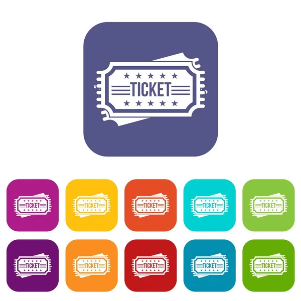 Ticket icons set — Stock Vector
