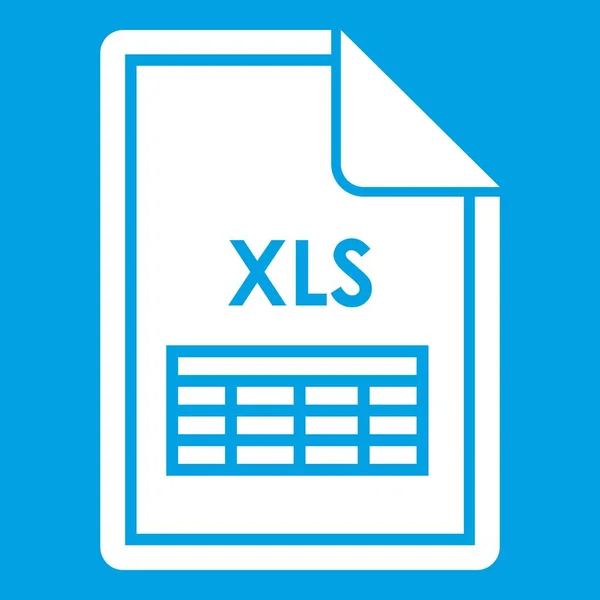 File XLS icona bianca — Vettoriale Stock