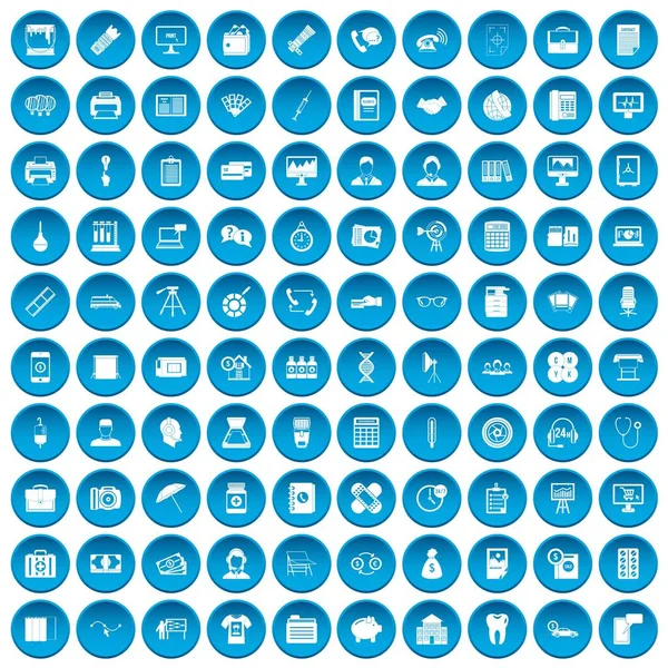 100 bölümü simgeleri mavi ayarla