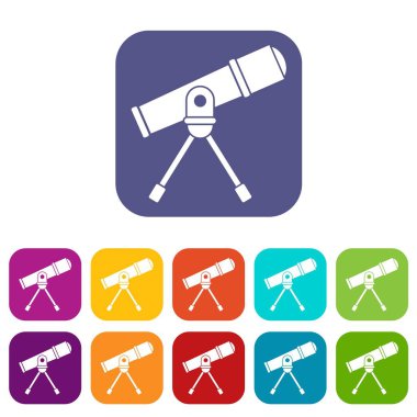 Uzay Teleskobu Icons set