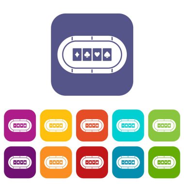 Poker tablo Icons set