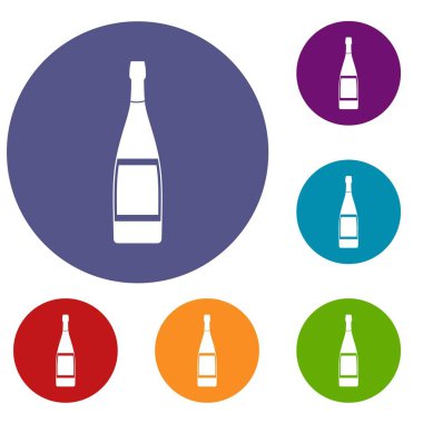 Cam şişe Icons set