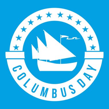 Kolomb Günü simgesi beyaz
