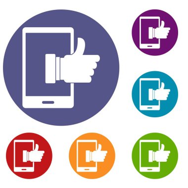 Süper telefon Icons set