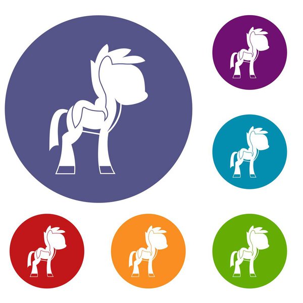 Little pony icons set