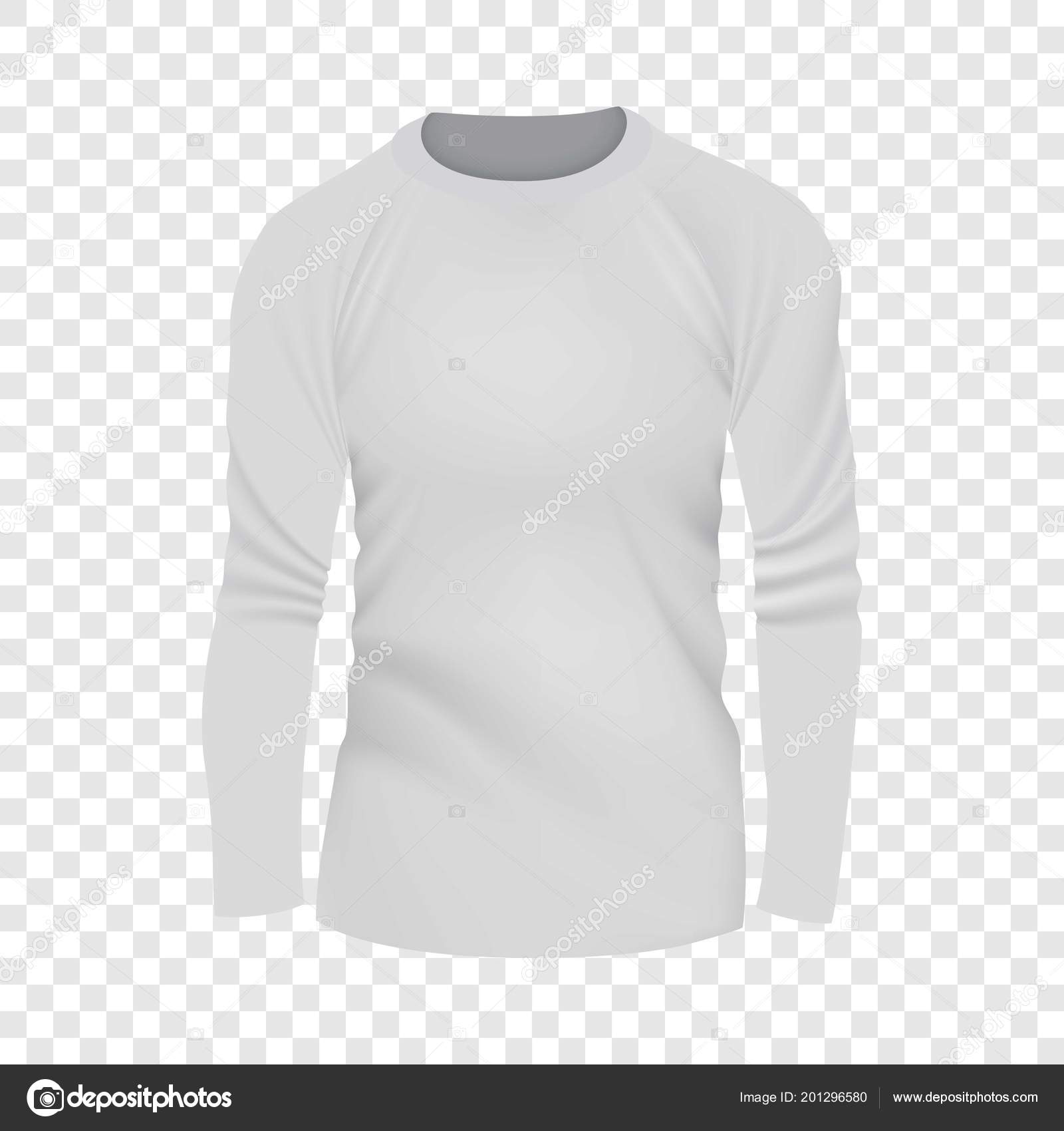 Download White Tshirt Long Sleeve Mockup Realistic Style Vector Image By C Ylivdesign Vector Stock 201296580