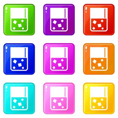 9 bardak viski ve buz ayarla