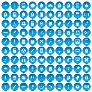 simgeler öğrenme 100 mavi ayarla