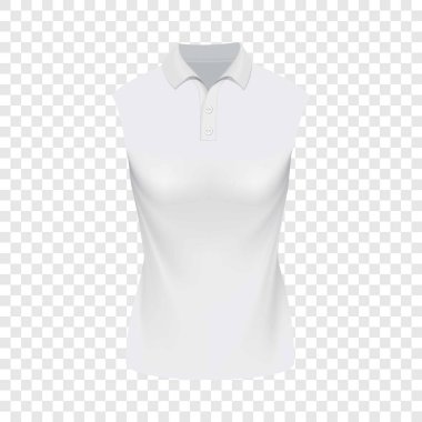 Beyaz kolsuz polo tshirt mockup
