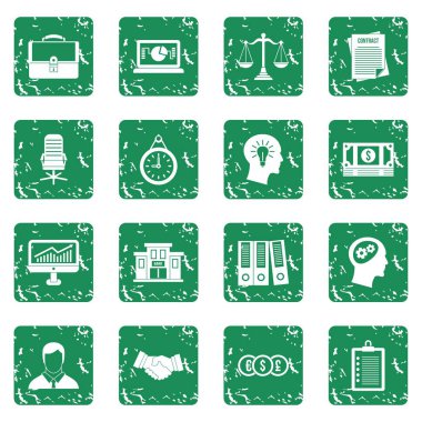 Simgeler bankacılık grunge ayarla