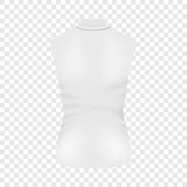 Beyaz kolsuz tshirt mockup geri