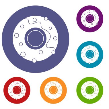 Lezzetli lokma tatlı Icons set