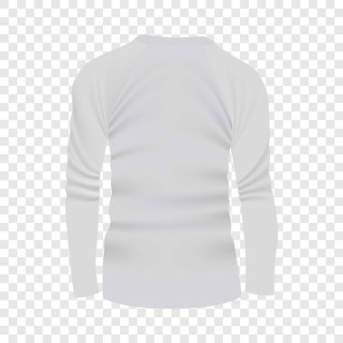 Beyaz tshirt uzun kollu mockup geri