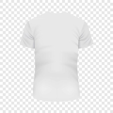 Beyaz Tshirt mockup, gerçekçi geri