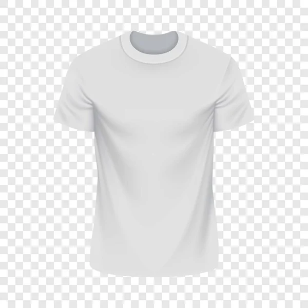 Weiße T-Shirt-Attrappe, realistischer Stil — Stockvektor