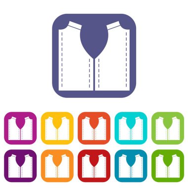 Icons set dikiş deseni