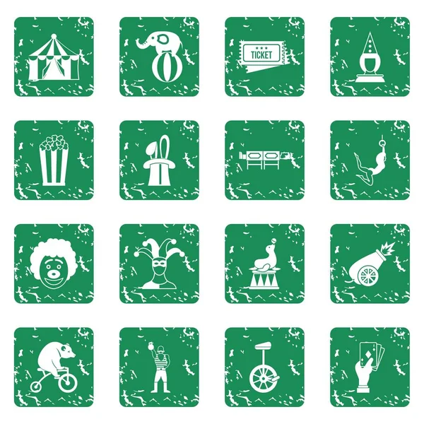 Grunge sirk eğlence Icons set