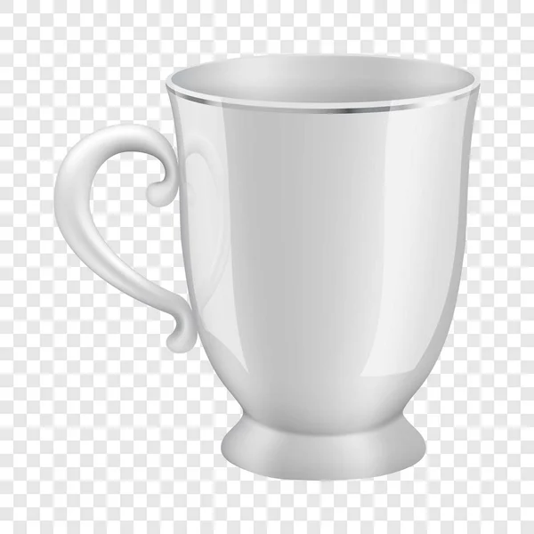 Modèle de tasse de thé blanc, style réaliste — Image vectorielle