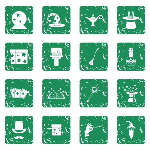Grunge sihirli Icons set