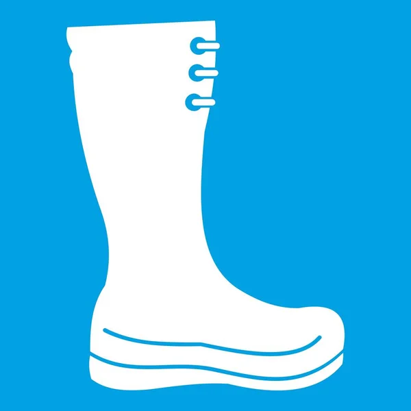 Rubber boots icon white — Stock Vector