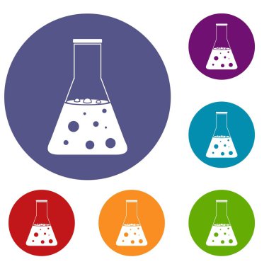 Kimyasal şişesi Icons set