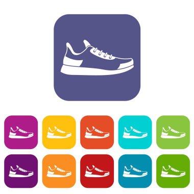 Spor ayakkabı Icons set