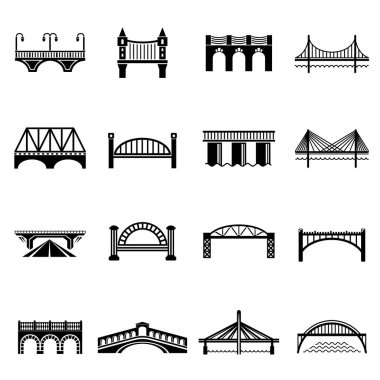 Köprü Icons set, basit tarzı