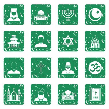 Dini sembol simgeler grunge ayarla