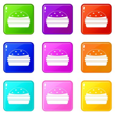 9 Burger Icons set