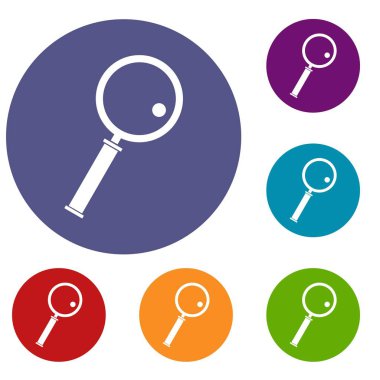 Büyüteç Icons set