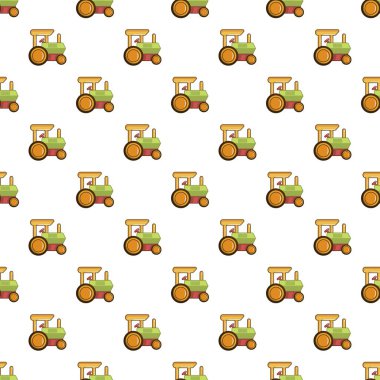 Renkli traktör oyuncak desen