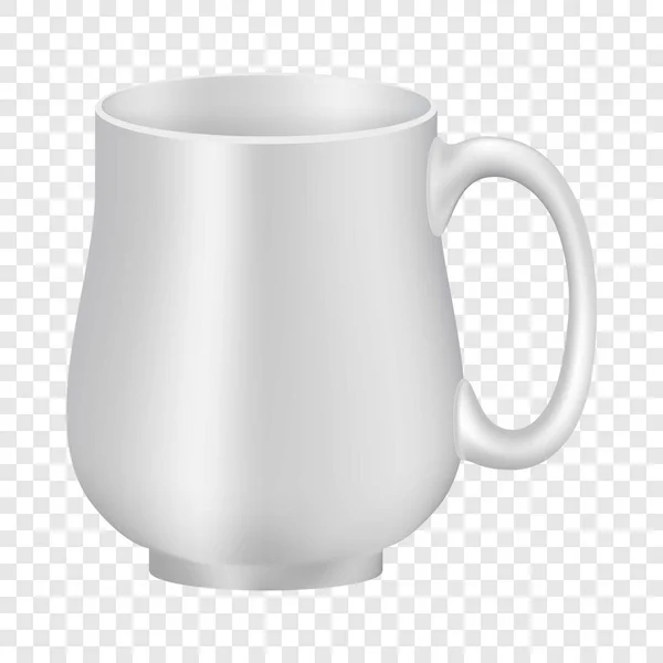 White empty mug mockup, realistic style — Stock Vector