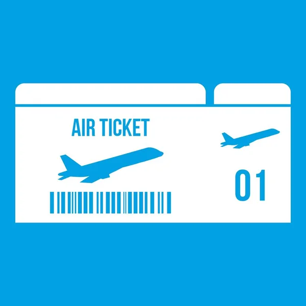 Icono de tarjeta de embarque de aerolínea blanco — Vector de stock