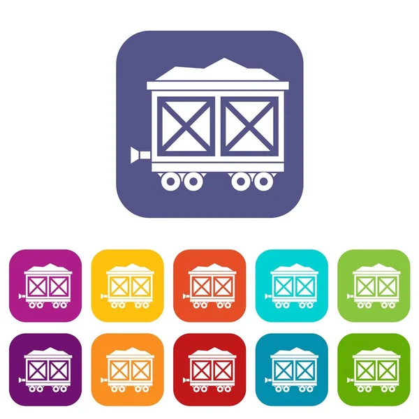 Altın Icons set ile tekerlekli cart