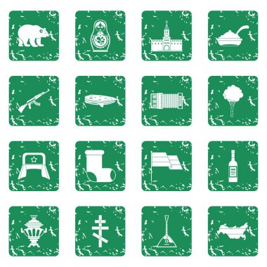 Grunge Rusya Icons set