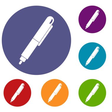 Marker kalem Icons set