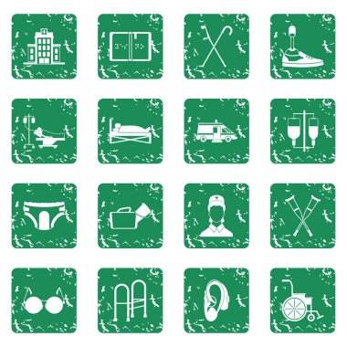 Engelliler bakım grunge ayarla