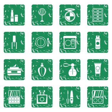 Grunge kozmetik Icons set