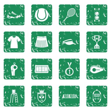 Grunge tenis Icons set