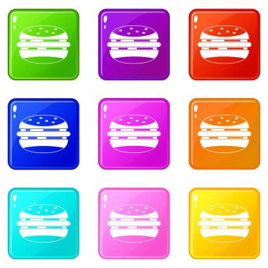 9 Burger Icons set