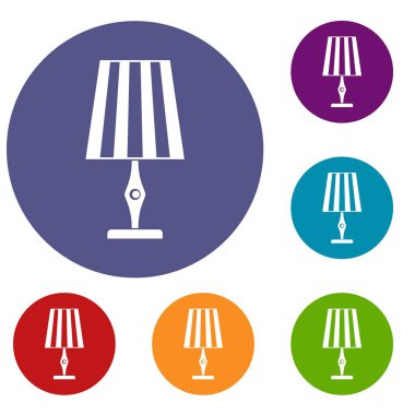 Masa lambası Icons set
