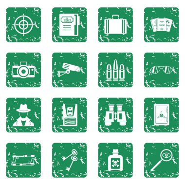 Casus araçları simgeler kümesi grunge