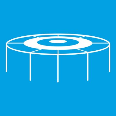 Trambolin simgesi beyaz