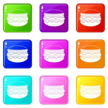 9 Burger Icons set