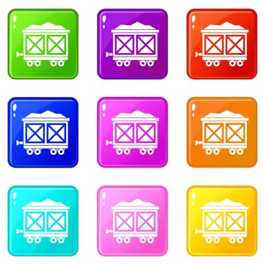 Altın set 9 ile tekerlekli cart