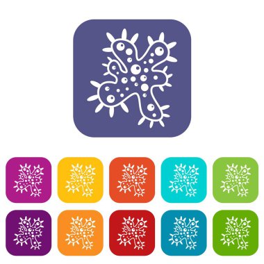 Bakteri Icons set