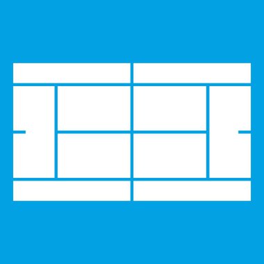 Tenis Kortu simgesi beyaz