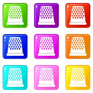 9 yüksük Icons set