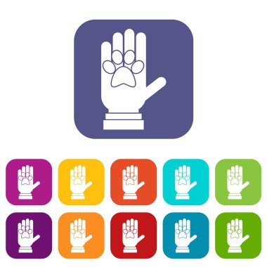 Bağışlar için evcil hayvan Icons set