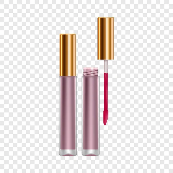 Lila Lipgloss-Attrappe, realistischer Stil — Stockvektor